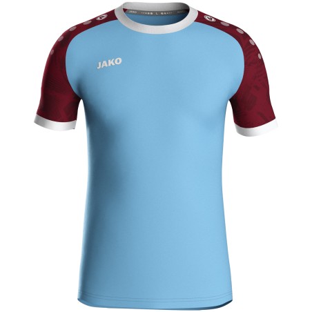 light blue/wine red