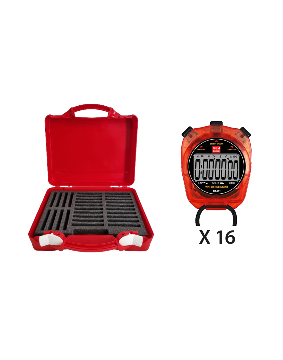 KIT - 16 stopwatches DT481 + hard case