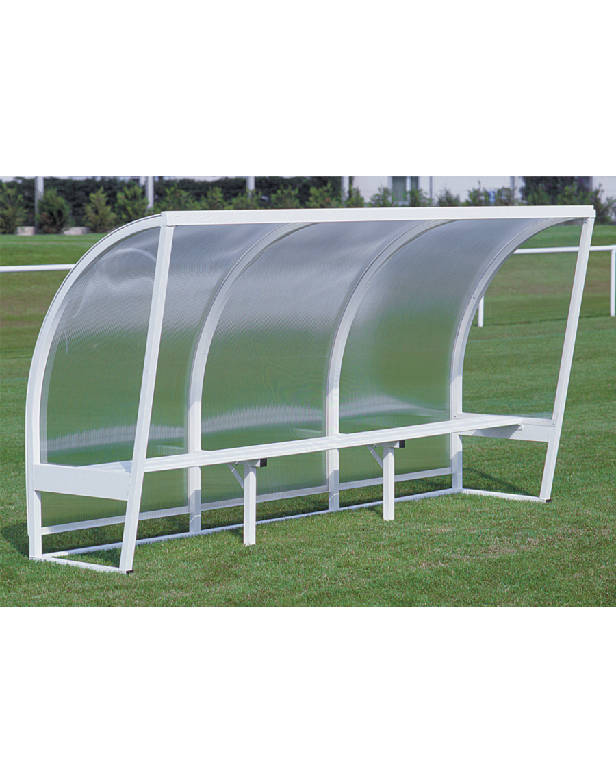 White aluminium team shelter 2 m high