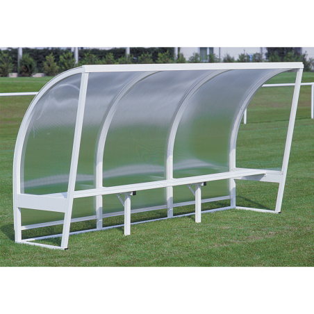 White aluminium team shelter 2 m high