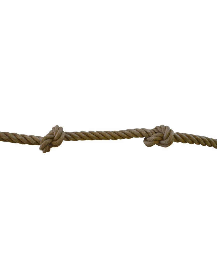 Knotted rope in hemp 22 mm diameter
