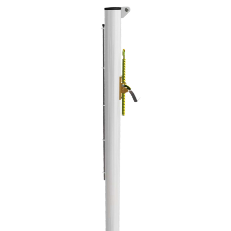Steel round tennis posts without ground sockets