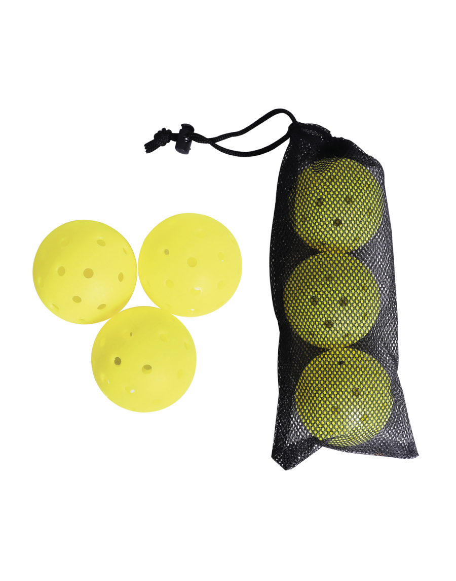 Set of 3 outdoor pickleball balls