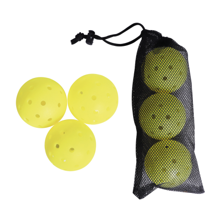Set of 3 outdoor pickleball balls