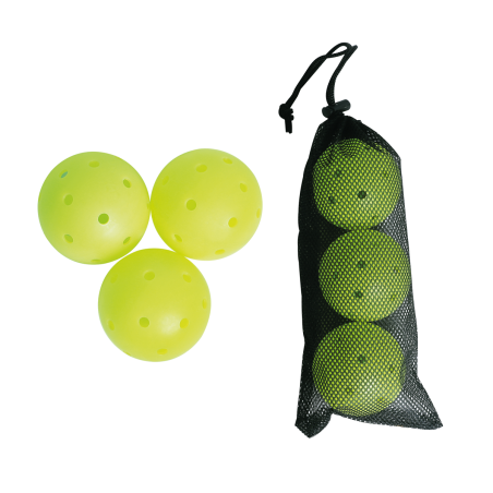 Set of 3 indoor pickleball balls