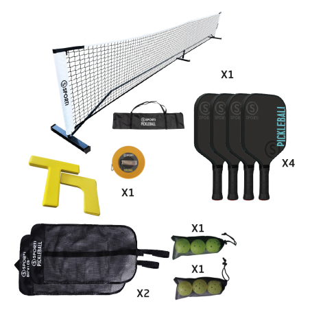 Full pickleball wood kit