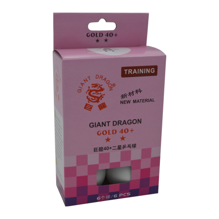 Box of 6 white ping-pong balls