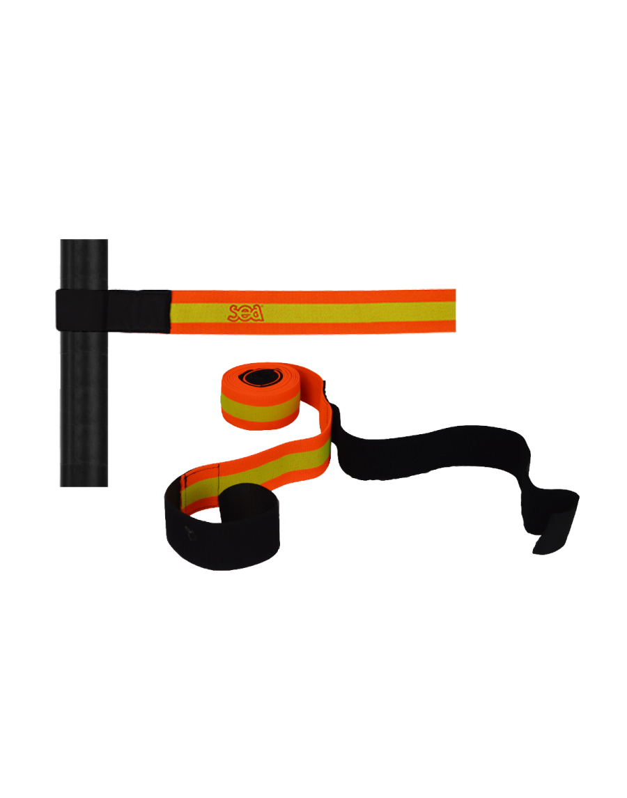 Hook and loop fastener elastic band Orange / Yellow 3 to 6 m