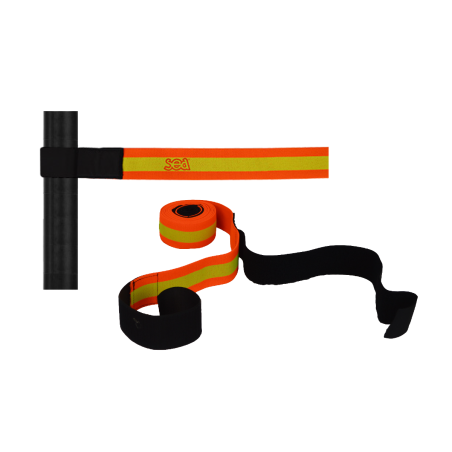 Hook and loop fastener elastic band Orange / Yellow 3 to 6 m