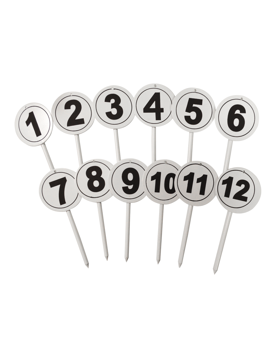 Set of 12 round field markers