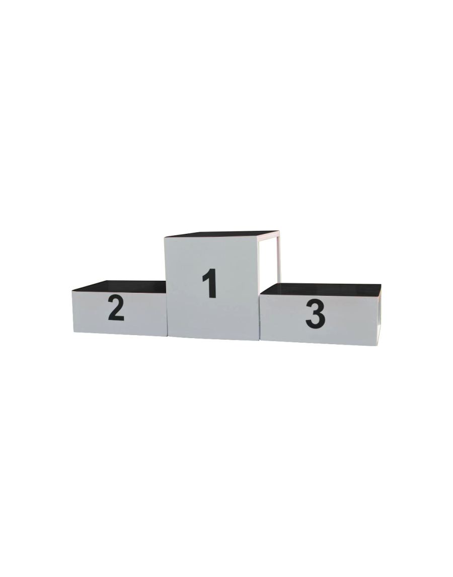 Integrated 3 places multisports podium