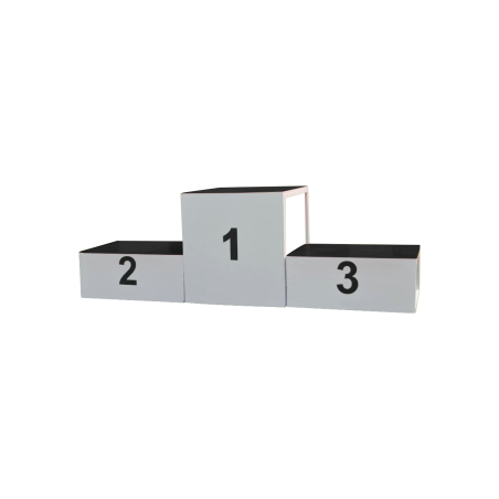 Integrated 3 places multisports podium