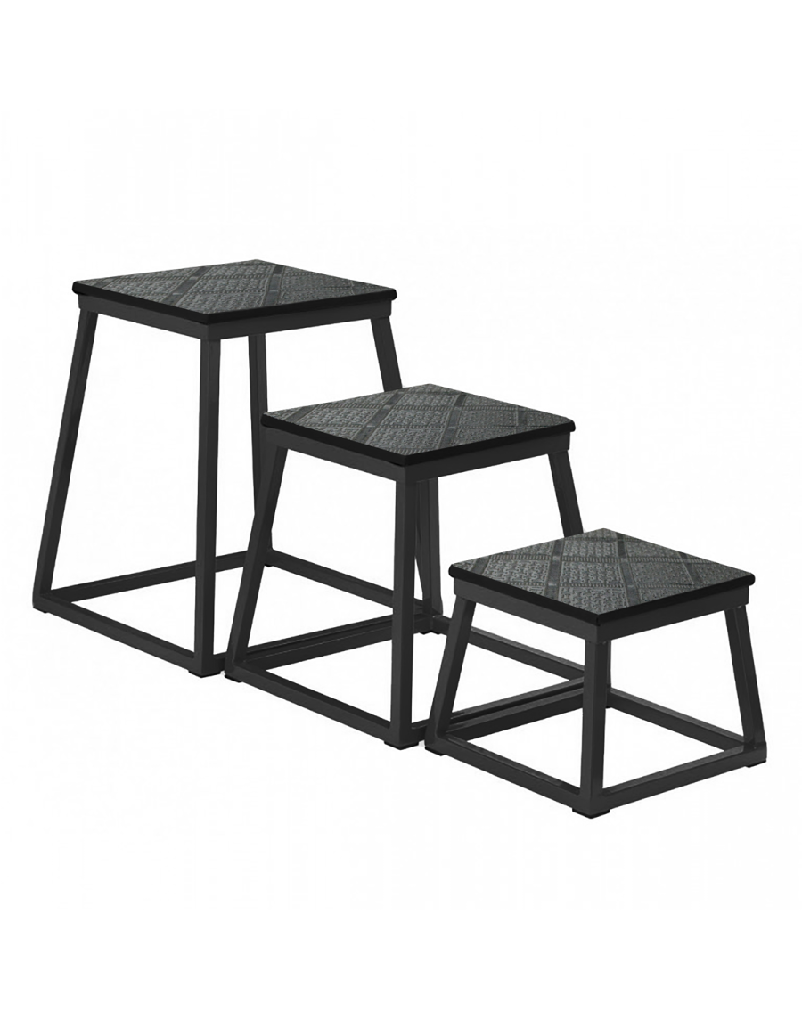 Set of 3 plyometrics platforms