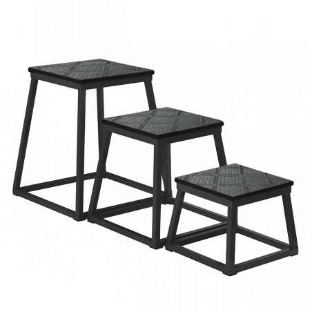 Set of 3 plyometrics platforms