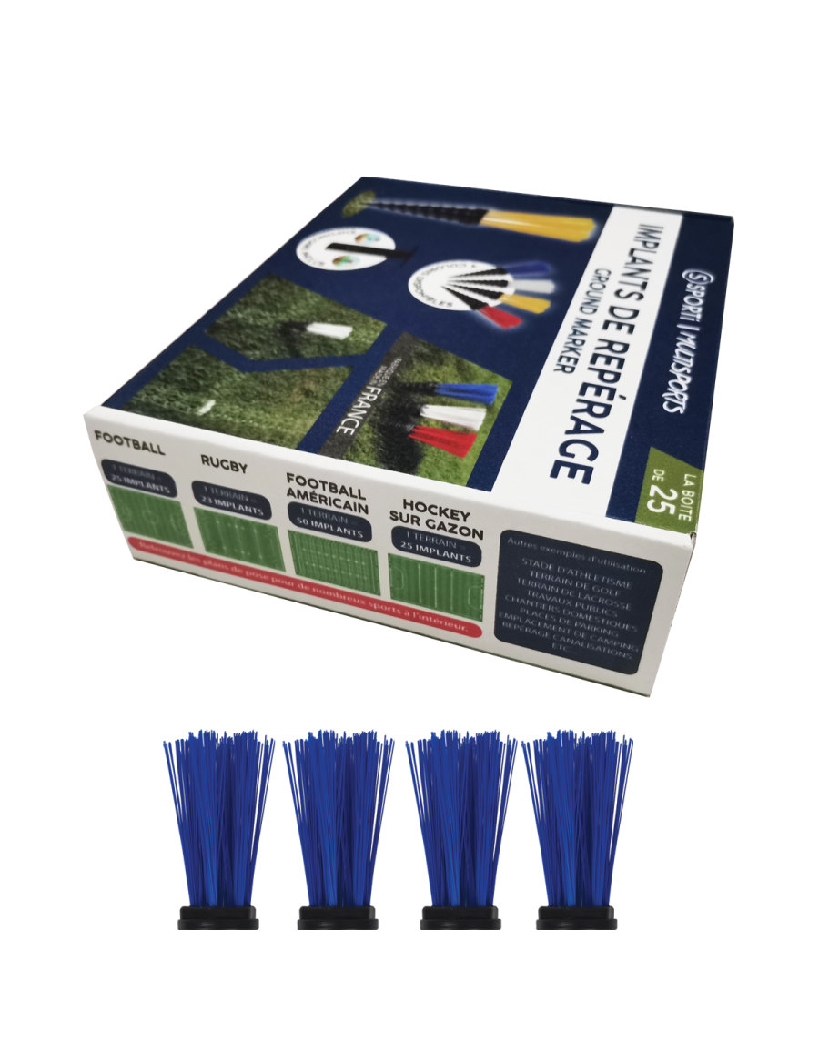 Box of 25 grass implants  + dibble SPORTI