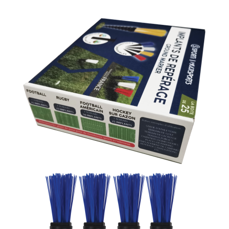 Box of 25 grass implants  + dibble SPORTI