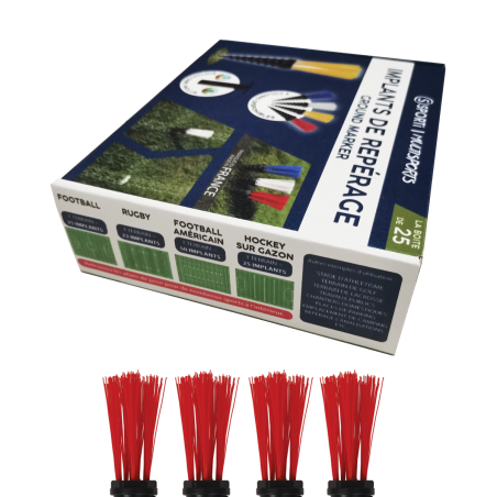 Box of 25 grass implants  + dibble SPORTI
