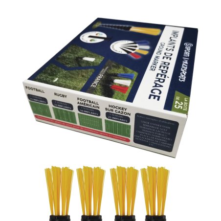 Box of 25 grass implants  + dibble SPORTI