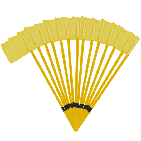 Set of 14 flexible corner poles for rugby