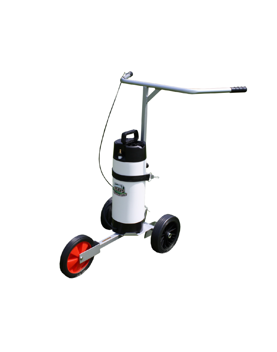 Pitch line marker with spray painting