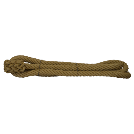 Smooth rope in hemp 30 mm diameter