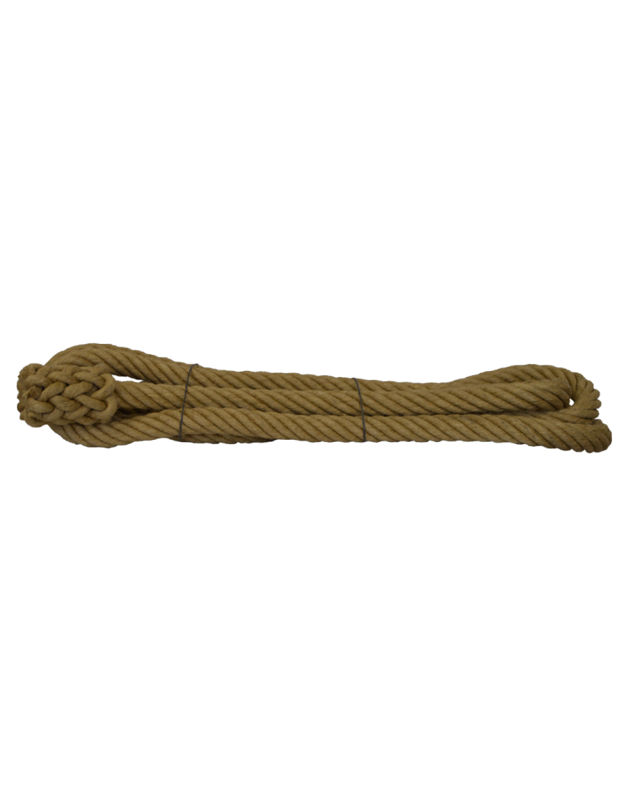 Smooth rope in hemp 35 mm diameter