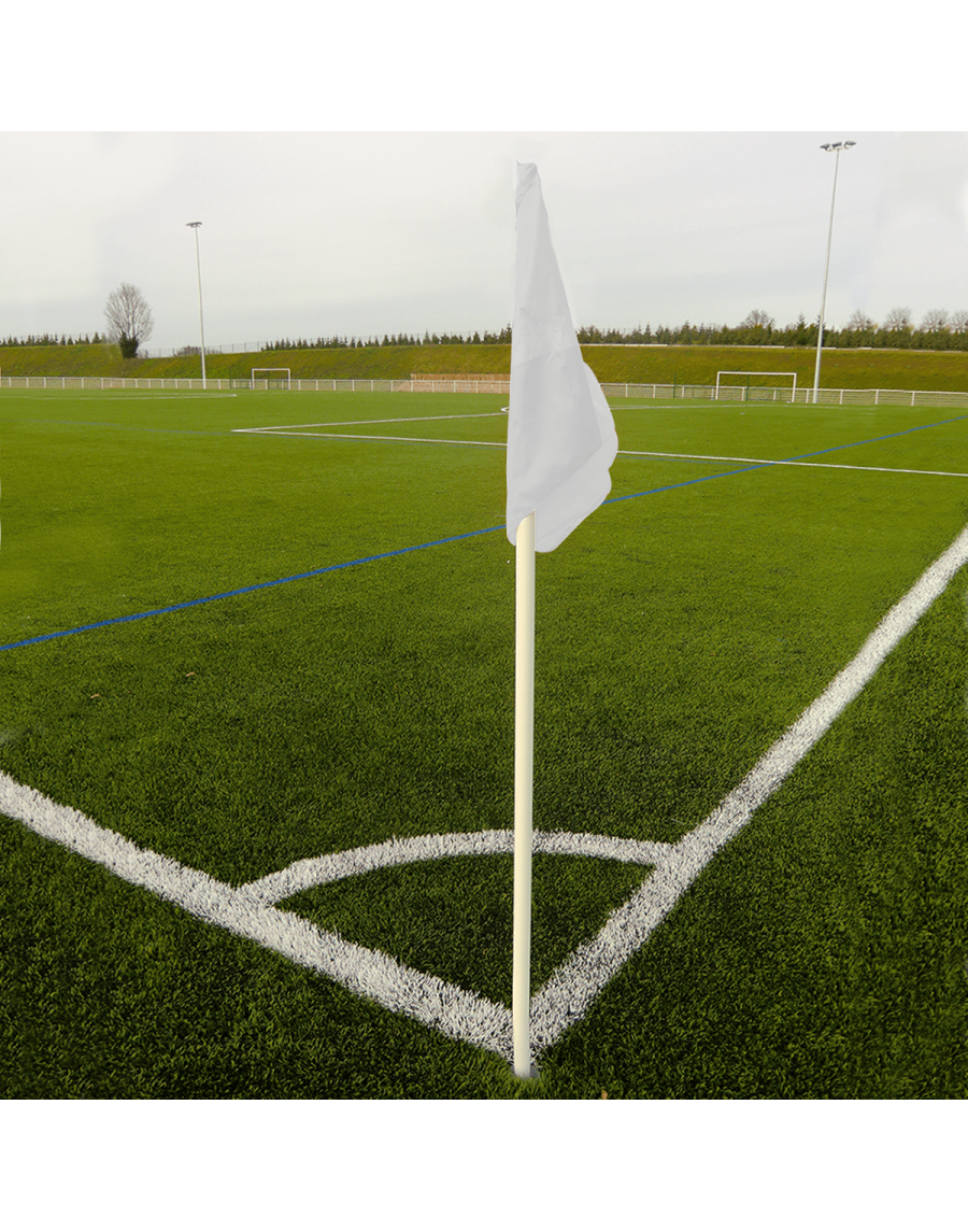 Set of 4 rigid corner poles with 4 flags