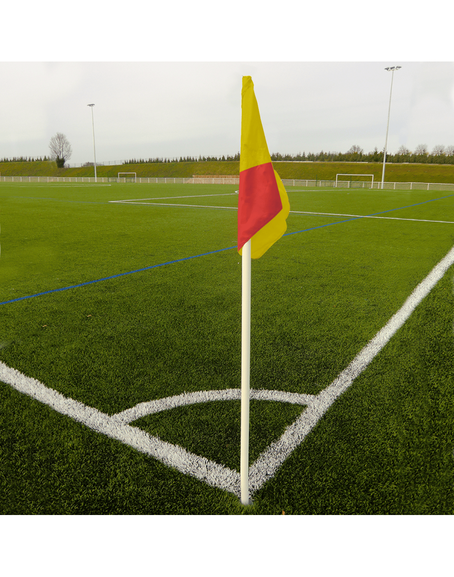 Set of 4 rigid corner poles with 4 flags