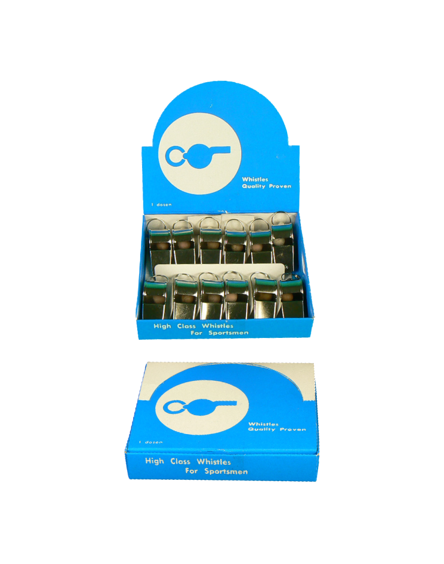 Box of 12 steel whistles