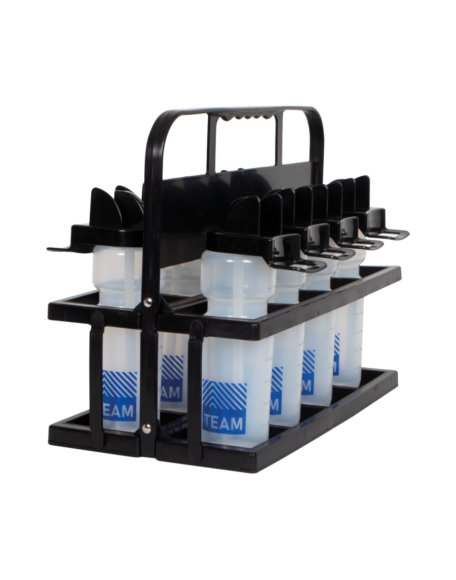 PVC bottles carrier large model + 8 hygienic bottles 800ml