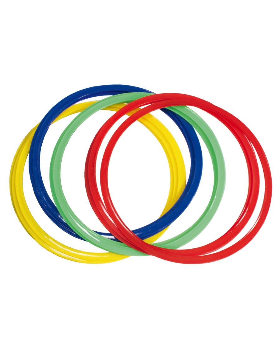 Set of 12 extra flat hoops