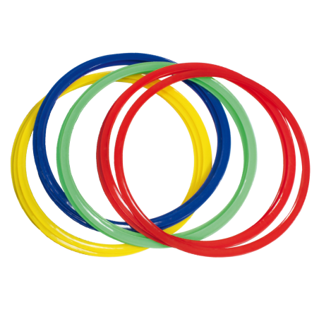 Set of 12 extra flat hoops
