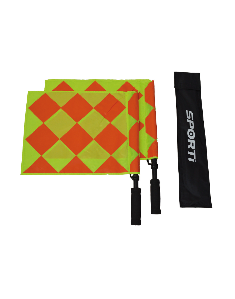 Multi-chequered linesman flag (pair)