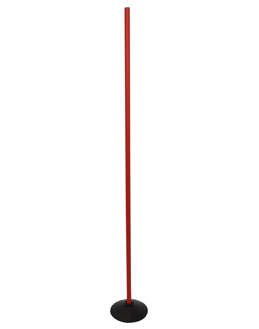 Red slalom pole 160 cm for synthetic pitch