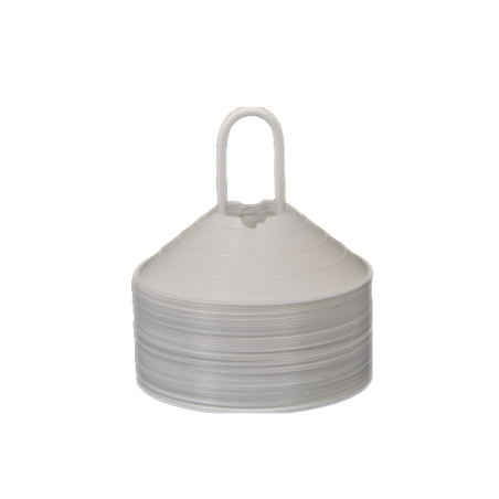 Extra-flexible markers cones with notches White (set of 40)