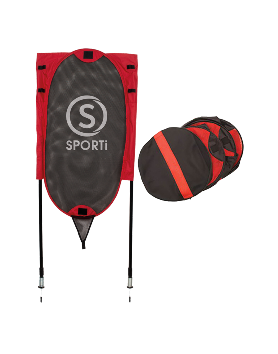 Set of 3 fexible dummies + slalom poles + carrying bag