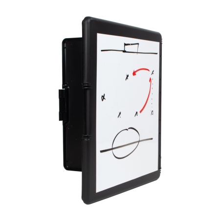 Rigid document holder with dry-erasable surface 