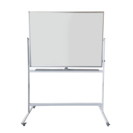 Pivotable whiteboard on wheels