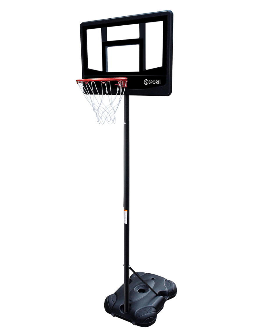Basketball hoop for mini-basketball adjustable from 1.65 m to 2.20 m