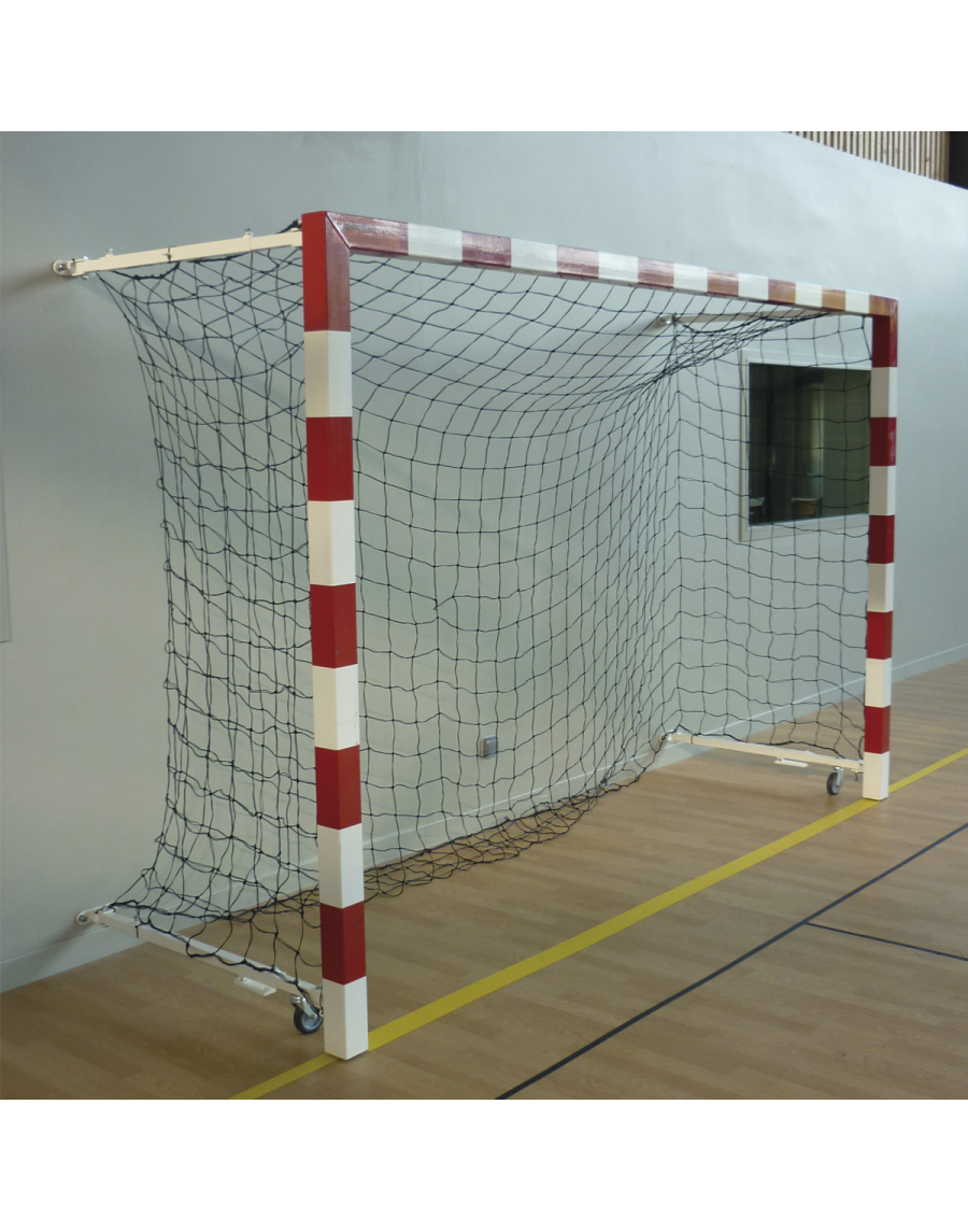 Foldable competition aluminium handball goal 0.90 to 1.40 m (pair)