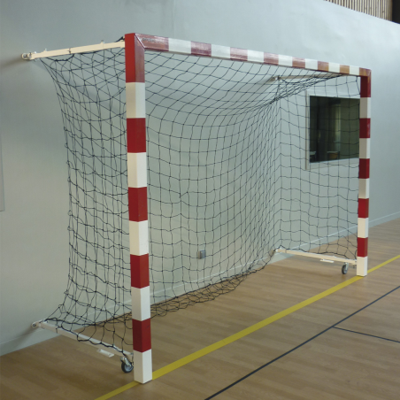 Foldable competition aluminium handball goal 0.90 to 1.40 m (pair)