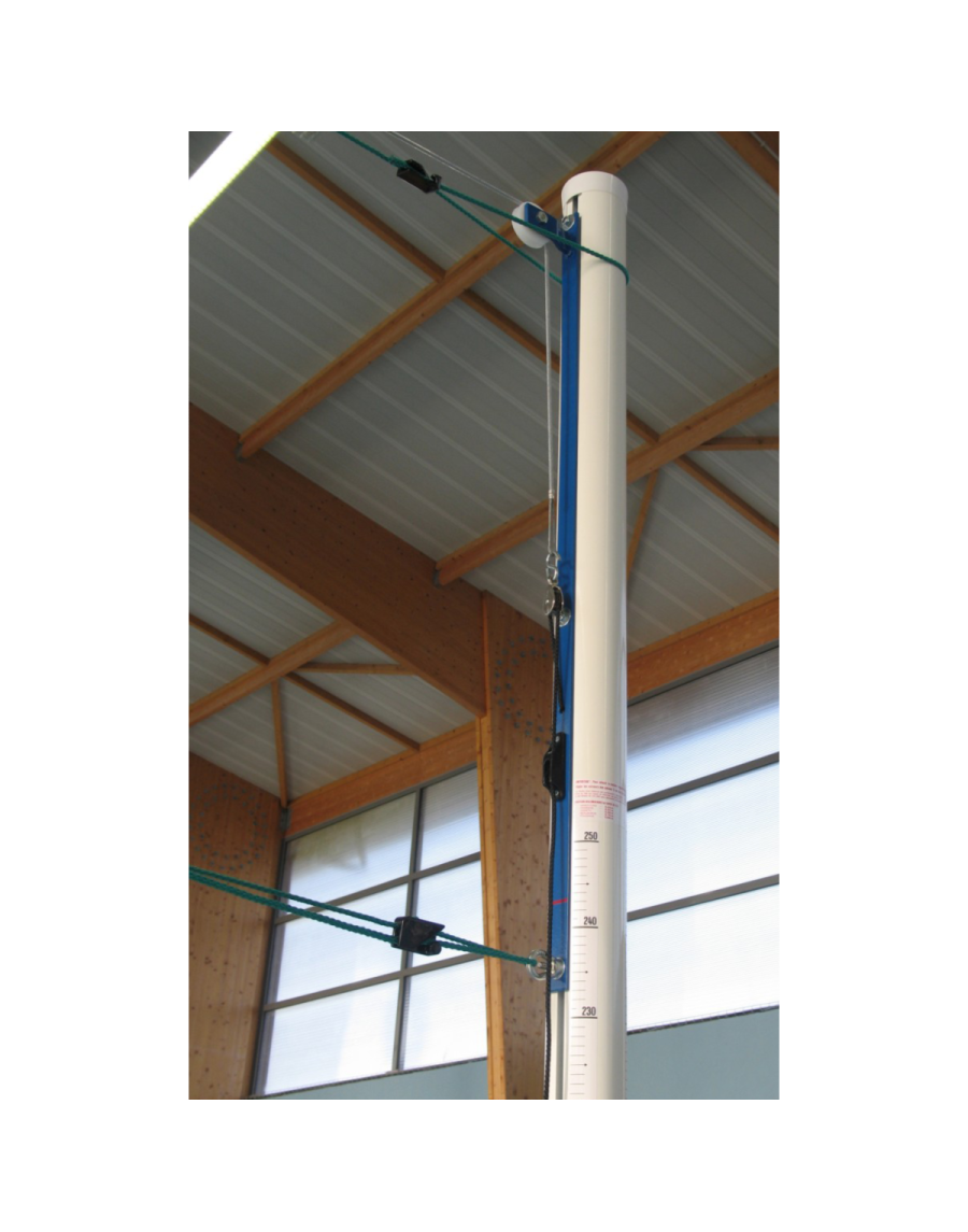 Aluminium volleyball posts for school (pair) without ground sockets