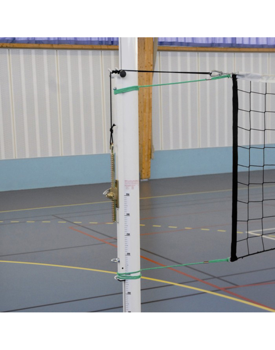 Competition reinforced aluminium volley posts 90 diam(external winch)