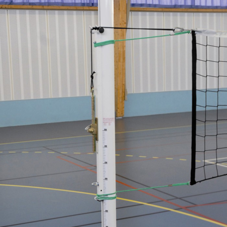 Competition reinforced aluminium volley posts 90 diam(external winch)