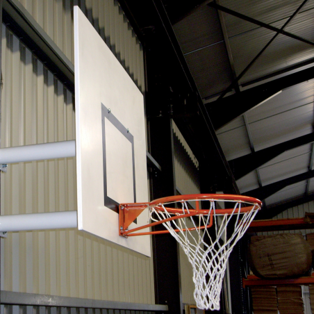 Wall-mounted basketball goal fixed height in half-moon (unit)