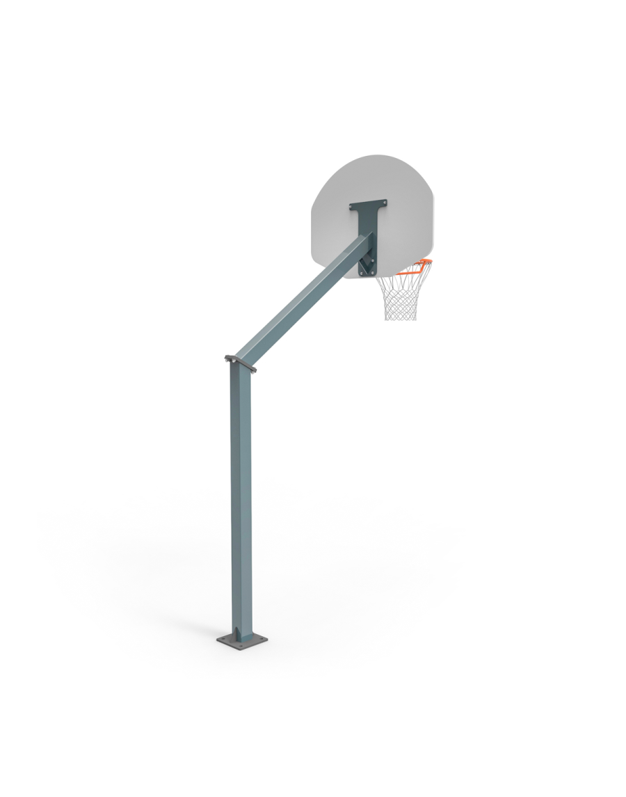 Basketball goal 1.20 m offset galvanised on a support