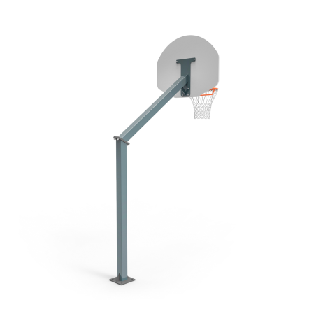 Basketball goal 1.20 m offset galvanised on a support