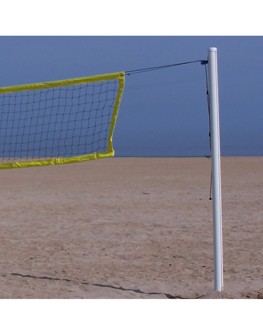 Aluminium beach volleyball posts with baseplate