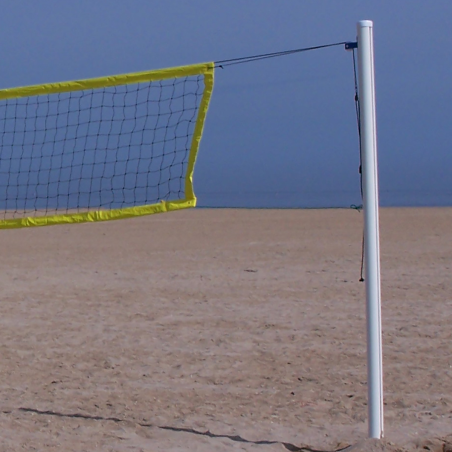 Aluminium beach volleyball posts with baseplate