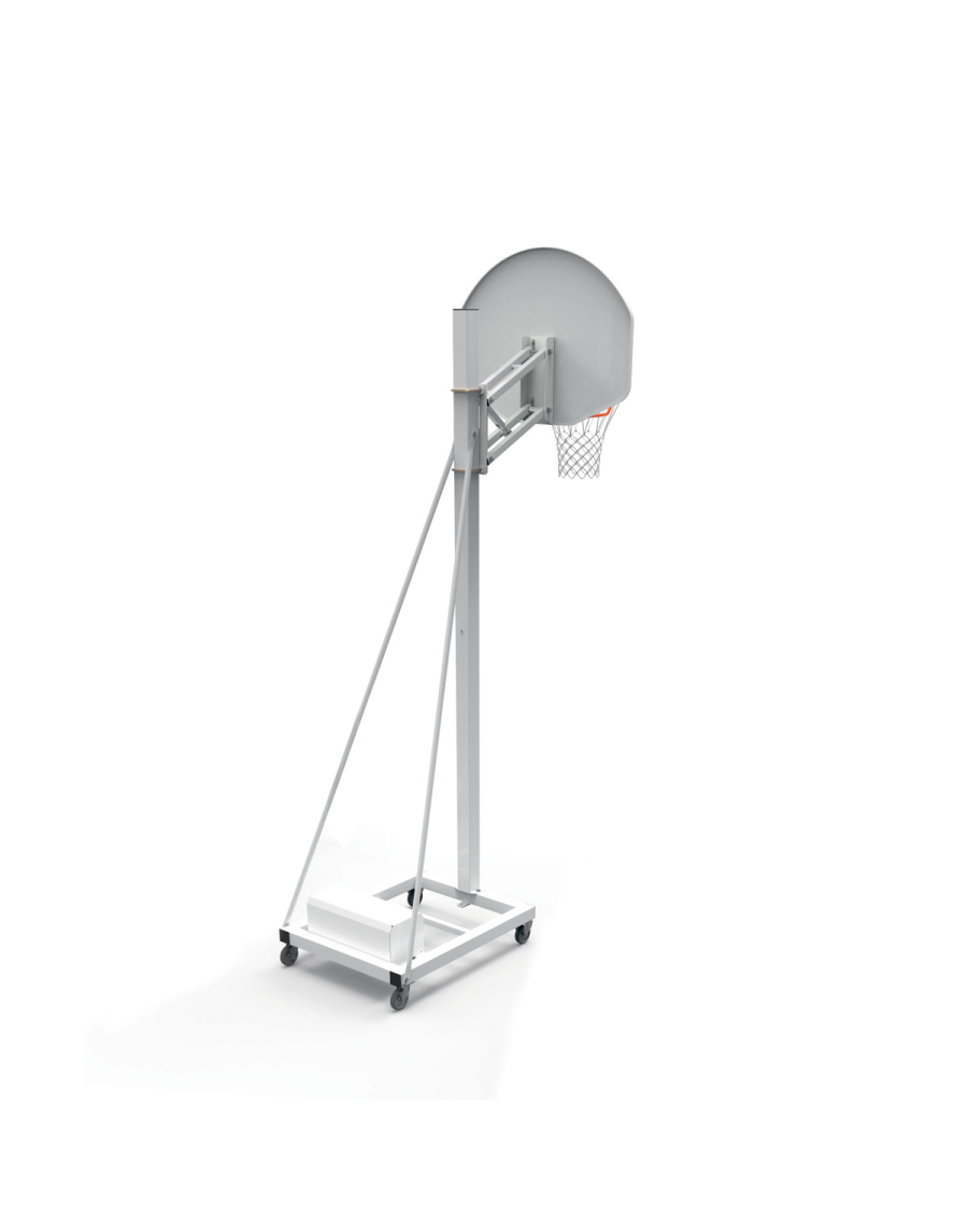 Adjustable basketball backboard 2.60 m to 3.05 m height 0.60 offset